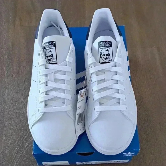 adidas Stan Smith Shoes - Color: White / Navy - Size: 7.5 - Picture 2 of 12